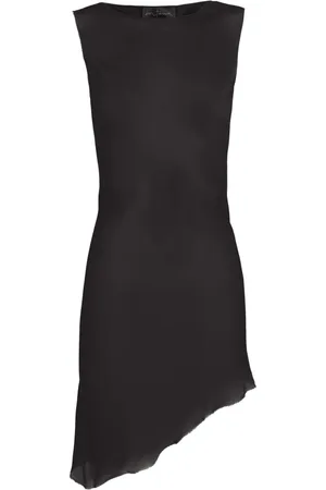 Cortana Kleedjes, Dames, Zwart, M, Zwarte Zijden Mini Jurk