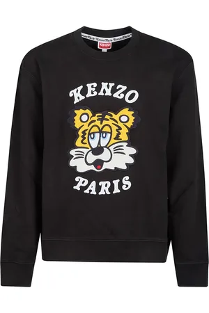 Kenzo Sweatshirts & Hoodies, Heren, Zwart, S, Geborduurde Klassieke Sweater Collectie