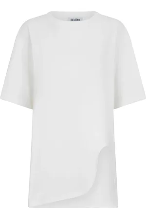 The Attico Tops, Dames, Wit, XS, Katoen, Klassiek T-shirt