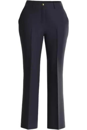 Guess Broeken, Dames, Blauw, L, Polyester, Zoe Wijde Broek