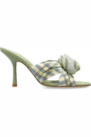 Burberry Schoenen, Dames, Groen, 39 EU, Leer, Heeled Mules Mews