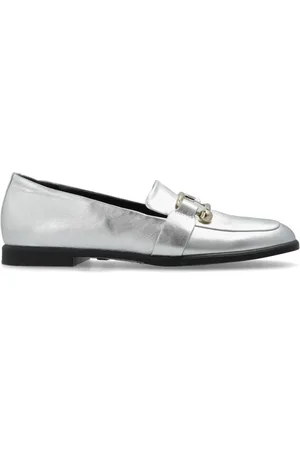 Furla Schoenen, Dames, Grijs, 41 EU, Leer, Novola Loafers