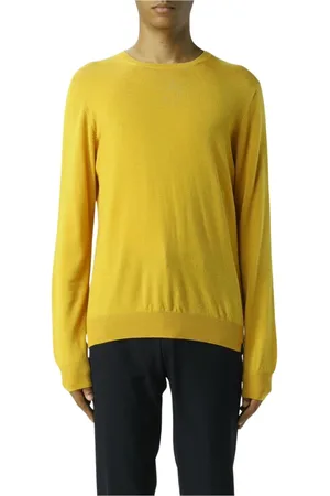 FAY Truien, Heren, Geel, S, Rondgebreide trui