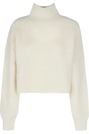 Rodebjer Truien, Dames, Wit, XS, Wol, Gezellige Alpaca Wol Turtleneck Sweater