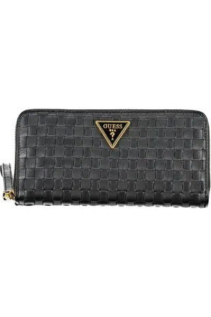 Guess Accessoires, Dames, Zwart, ONE Size, Zwarte zwarte portemonnee met meerdere vakken