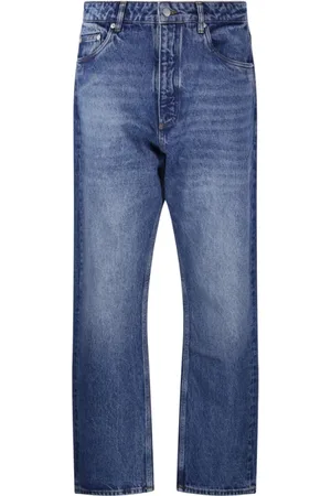 STUDIO NICHOLSON Jeans, Heren, Blauw, L, Denim, Indigo Klassieke Denim Broek