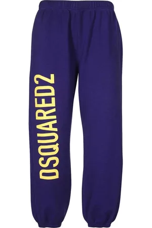 Dsquared2 Broeken, Dames, Paars, 2Xs, Katoen, Cotton joggingbroek met logo detail