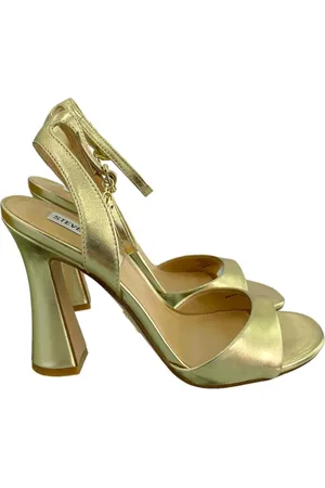 Steve Madden Schoenen, Dames, Geel, 37 EU, Leer, Chique High Heel Sandalen voor na het Feest