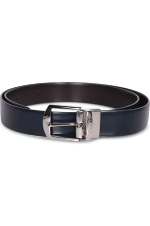 CANALI Accessoires, Heren, Blauw, 105 CM, Leer, Leren Riem