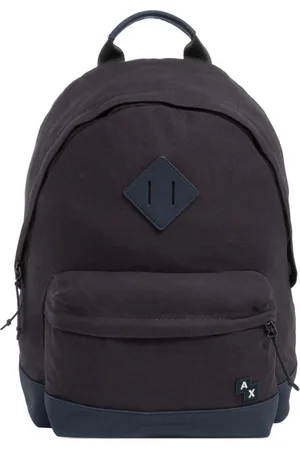 Armani Exchange Tassen, Heren, Blauw, ONE Size, Katoen, Stijlvolle Rugzak met Rits