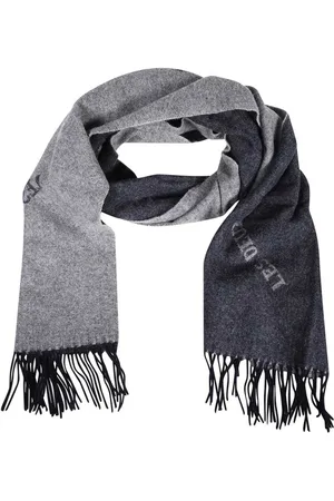 Les Deux Accessoires, Heren, Veelkleurig, ONE Size, Wol, Wollen sjaal met gerafelde randen