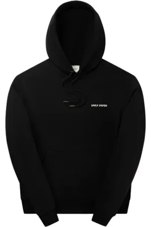 Daily paper Sweatshirts & Hoodies, Heren, Zwart, L, Katoen, Hooded Sweater Jersey Logo Detail