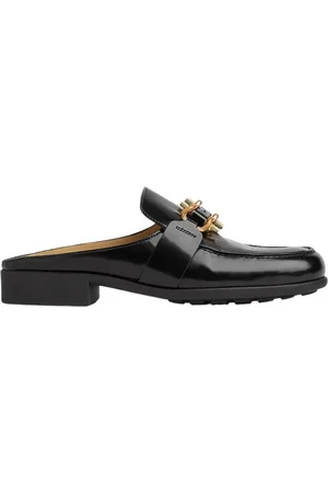 Bottega Veneta Schoenen, Dames, Zwart, 36 EU, Leer, Zwarte platte schoenen met gouden metalen detail