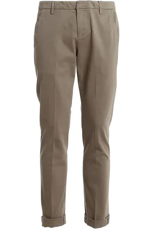 Dondup Broeken, Heren, Grijs, W38, Katoen, Gaubert Slim-Fit Broek
