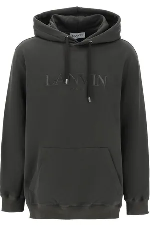 Lanvin Sweatshirts & Hoodies, Heren, Groen, M, Katoen, Curb Embroidered Hoodie