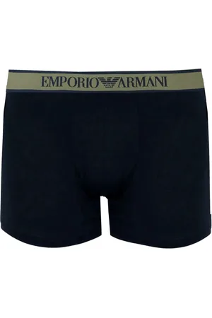 Emporio Armani Ondergoed, Heren, Groen, S, Leer, 3-Pack Boxers Stijlvolle Comfort Set