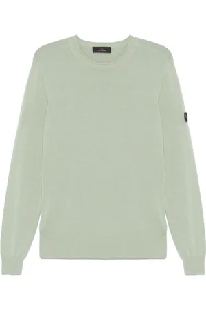 Peuterey Truien, Heren, Groen, S, Pastel Groen Logo Patch Trui
