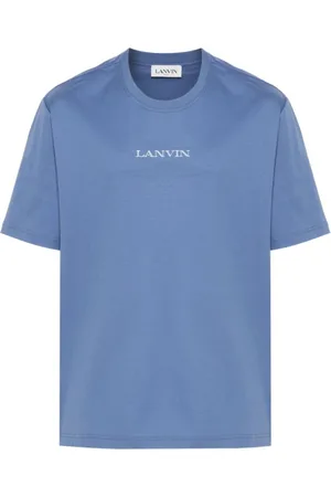 Lanvin Tops, Heren, Blauw, S, Katoen, Cotton Jersey T-Shirt