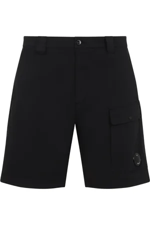 C.P. Company Korte broeken, Heren, Zwart, L, Katoen, Zwarte Bermuda Shorts voor Mannen