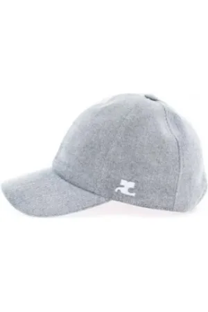 Courrèges Accessoires, unisex, Veelkleurig, M, Denim, Blauwe Denim Cap