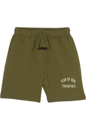FEAR OF GOD Korte broeken, Heren, Groen, L, Fleece Voetbalshorts