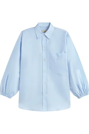 HERNO Blouses & Shirts, Dames, Blauw, S, Lange mouwen overhemd
