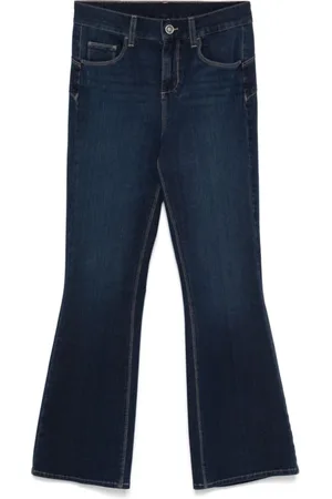 Liu Jo Jeans, Dames, Blauw, W31, Katoen, Donkerblauwe flared jeans