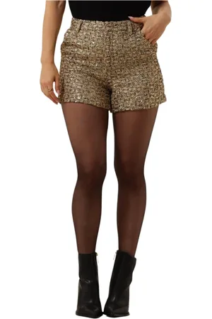 Silvian Heach Korte broeken, Dames, Geel, L, Polyester, Golden Glamour Broekje