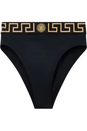 VERSACE Badkleding, Dames, Zwart, L, Zwart zee kleding met Medusa Head Motif
