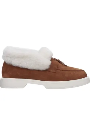 Estro Schoenen, Dames, Bruin, 36 EU, Leer, Geïsoleerde Mocassins