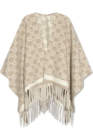 Salvatore Ferragamo Jassen, Dames, , ONE Size, Wol, Jacquard Wollen Cape