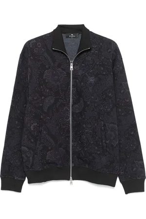 Etro Sweatshirts & Hoodies, Heren, Blauw, 2Xl, Sweatshirt met ritssluiting
