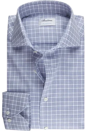 Stenströms Overhemden, Heren, Blauw, L, Katoen, Long Sleeve Shirt