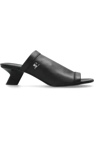 Courrèges Schoenen, Dames, Zwart, 37 EU, Leer, Wet Stretch Mules