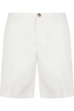 Brunello Cucinelli Korte broeken, Heren, Wit, L, Katoen, Elegante Shorts