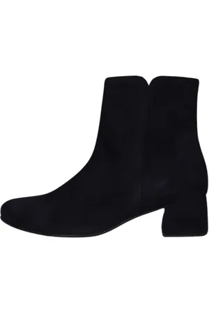 Gabor Schoenen, Dames, Blauw, 43 EU, Suède, Donkerblauwe Suède Enkellaarsjes