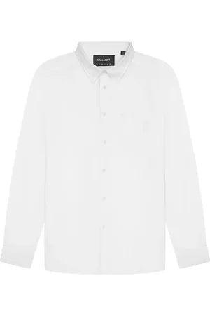 Lyle & Scott Overhemden, Heren, Wit, S, Katoen, Tonal Eagle Oxford Shirt