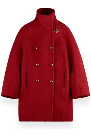 FAY Mantels, Dames, Rood, M, Wol, Urban Coat Ovetto Doppio Petto