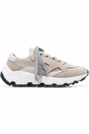 Brunello Cucinelli Schoenen, Dames, , 38 EU, Leer, Low-Top leren sneakers