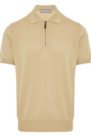 CANALI Tops, Heren, , XL, Katoen, Polo Shirt met Rits