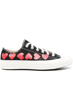 Comme des Garçons Schoenen, Heren, Zwart, 42 1/2 EU, Canvas Sneakers