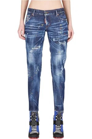 Dsquared2 Jeans, Dames, Blauw, 4Xs, Katoen, Jennifer Skinny Jeans