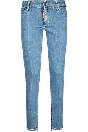 Dsquared2 Jeans, Dames, Blauw, 3Xs, Katoen, Medium Waist Skinny Jeans