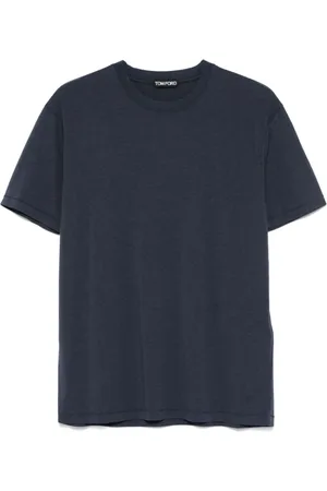 Tom Ford Tops, Heren, Blauw, XL, Katoen, Heren T-shirts & Polo