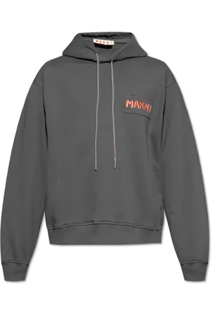 Marni Sweatshirts & Hoodies, Heren, Grijs, XL, Katoen, Hoodie met Logo