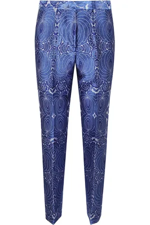 Etro Broeken, Dames, Blauw, S, Chique Zwarte Broek Dameskleding