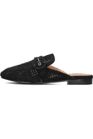 Bibi Lou Schoenen, Dames, Zwart, 40 EU, Platte Sandalen Zwart Instappers