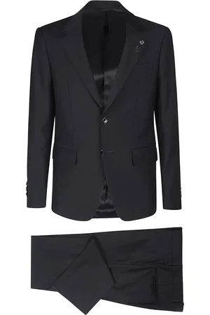 LARDINI Pakken, Heren, Zwart, M, Wol, Elegante Avondkostuum