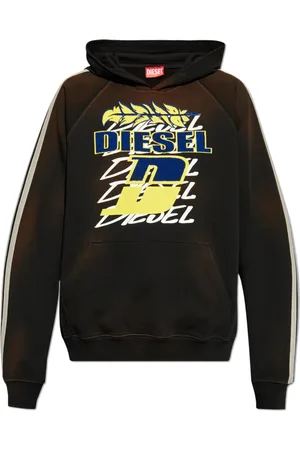 Diesel Sweatshirts & Hoodies, Heren, Zwart, S, Katoen, S-Roxt-Hood-Stripe Hoodie