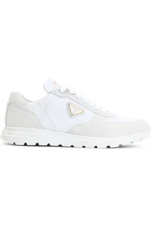 Prada Schoenen, Dames, Wit, 36 EU, Witte Sneakers Elegante Stijl Comfort